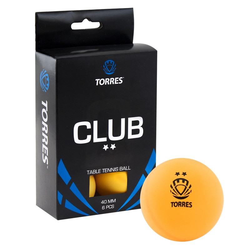 Мяч для наст тенниса Torres Club TT21013 2* оранж